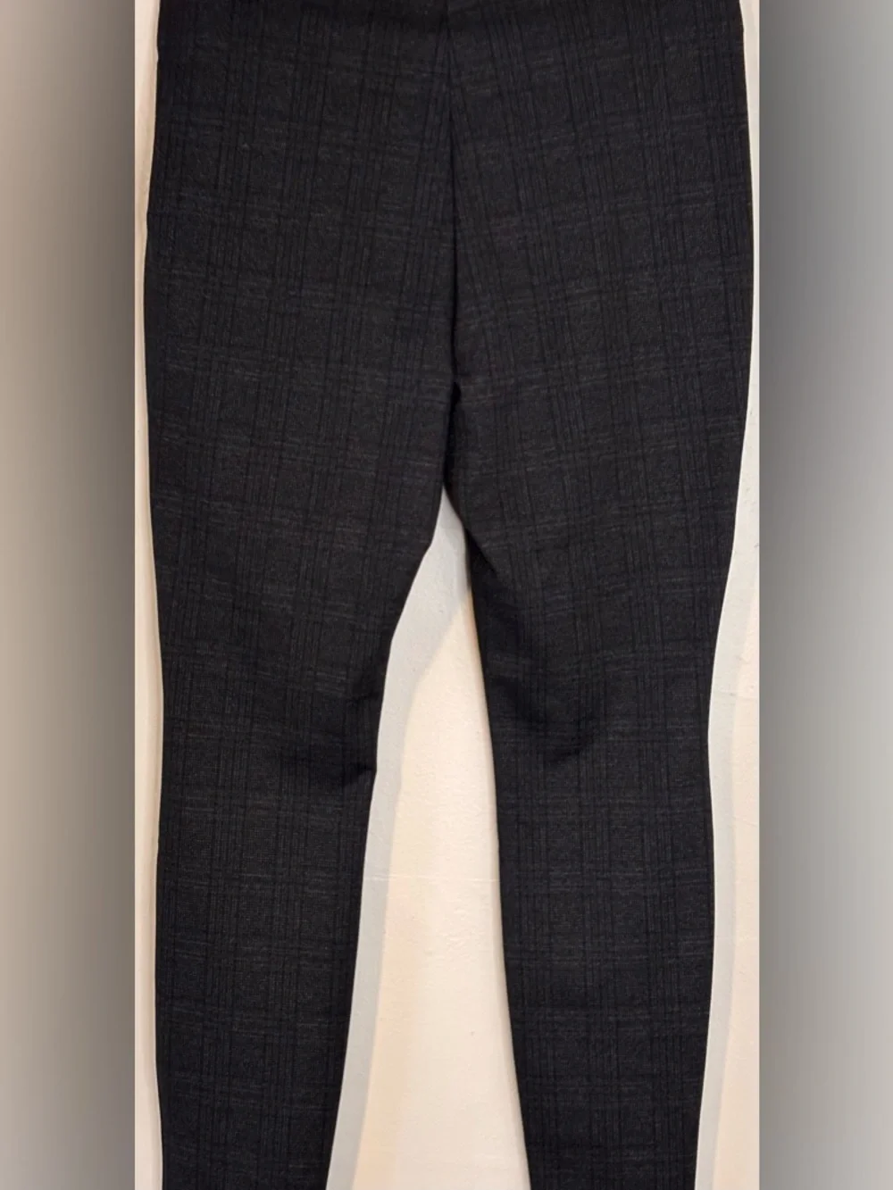 🌸 Nanette Lepore Plaid Charcoal Pull On Pants Size Large Office Career Casual